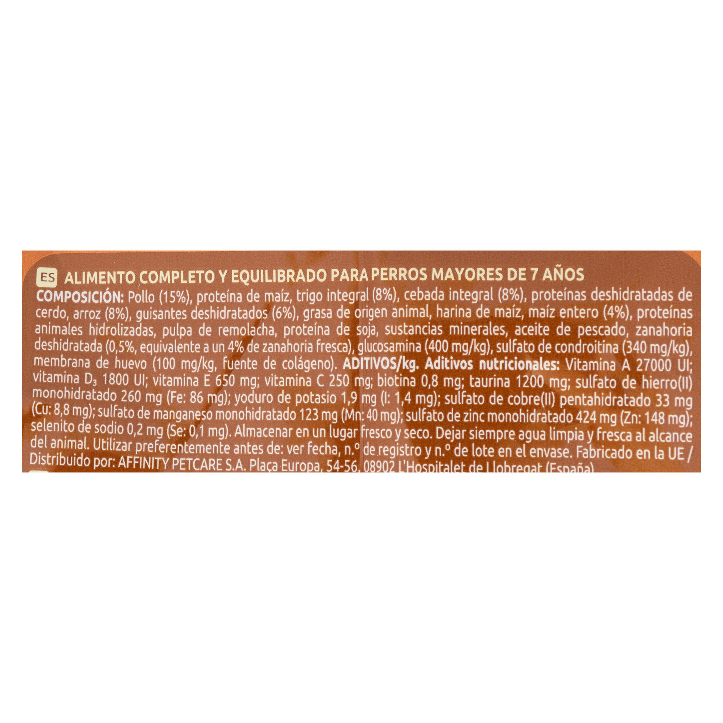 Pienso perro Ultima senior pollo y arroz 3kg