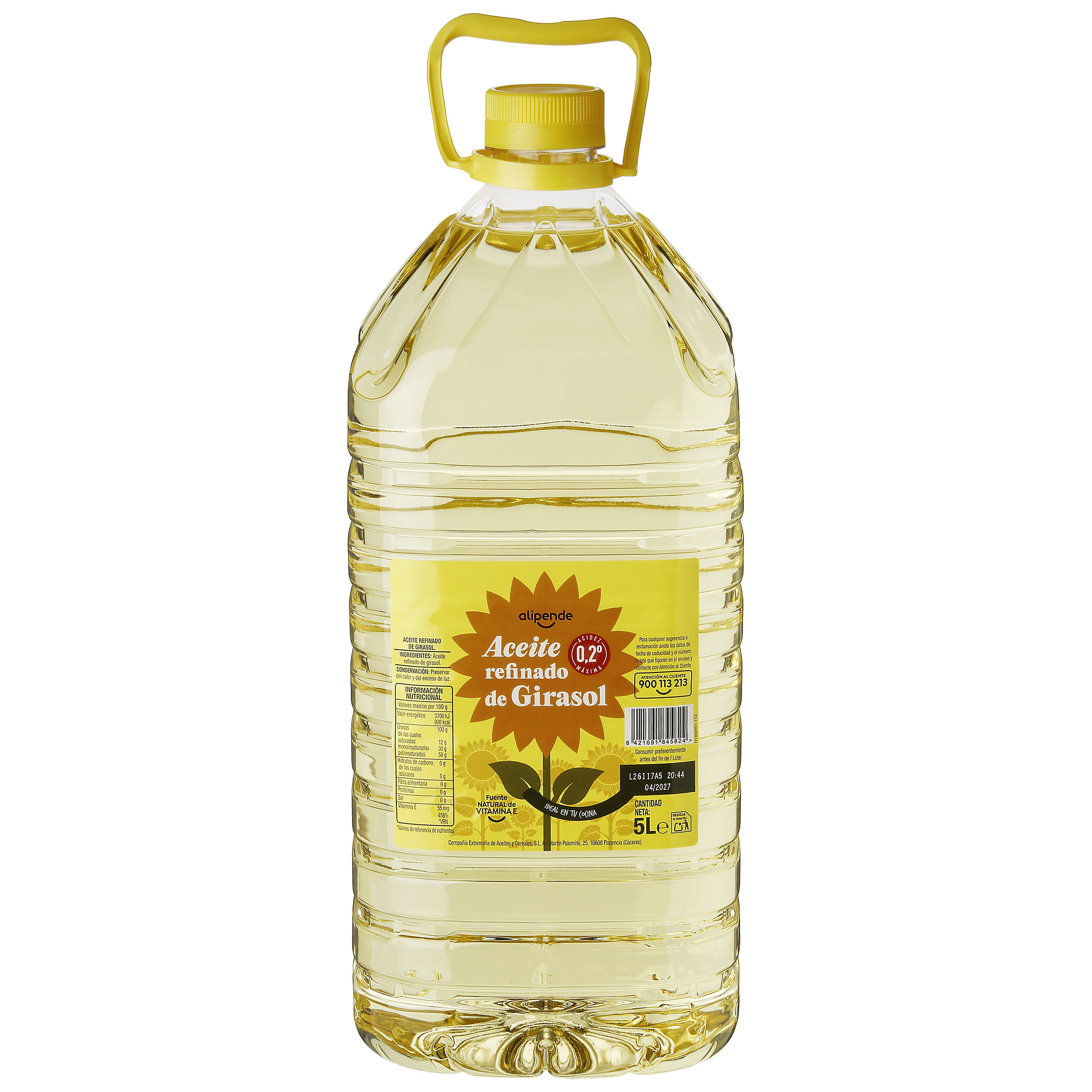 Aceite de girasol Alipende garrafa 5l