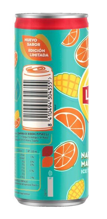 Refresco te Lipton 330ml Naranja-Mango