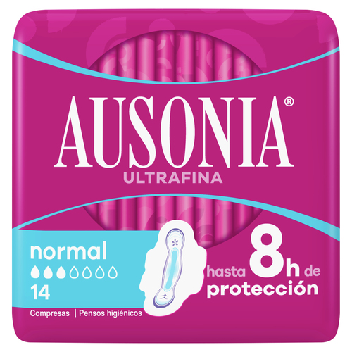 Compresas con alas Ausonia 14 uds normal