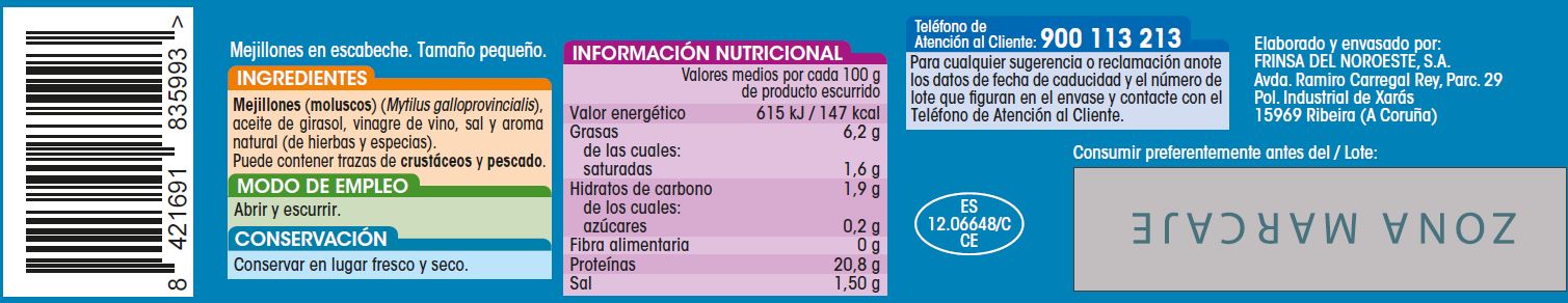 Mejillon Alipende pack 3 en escabeche