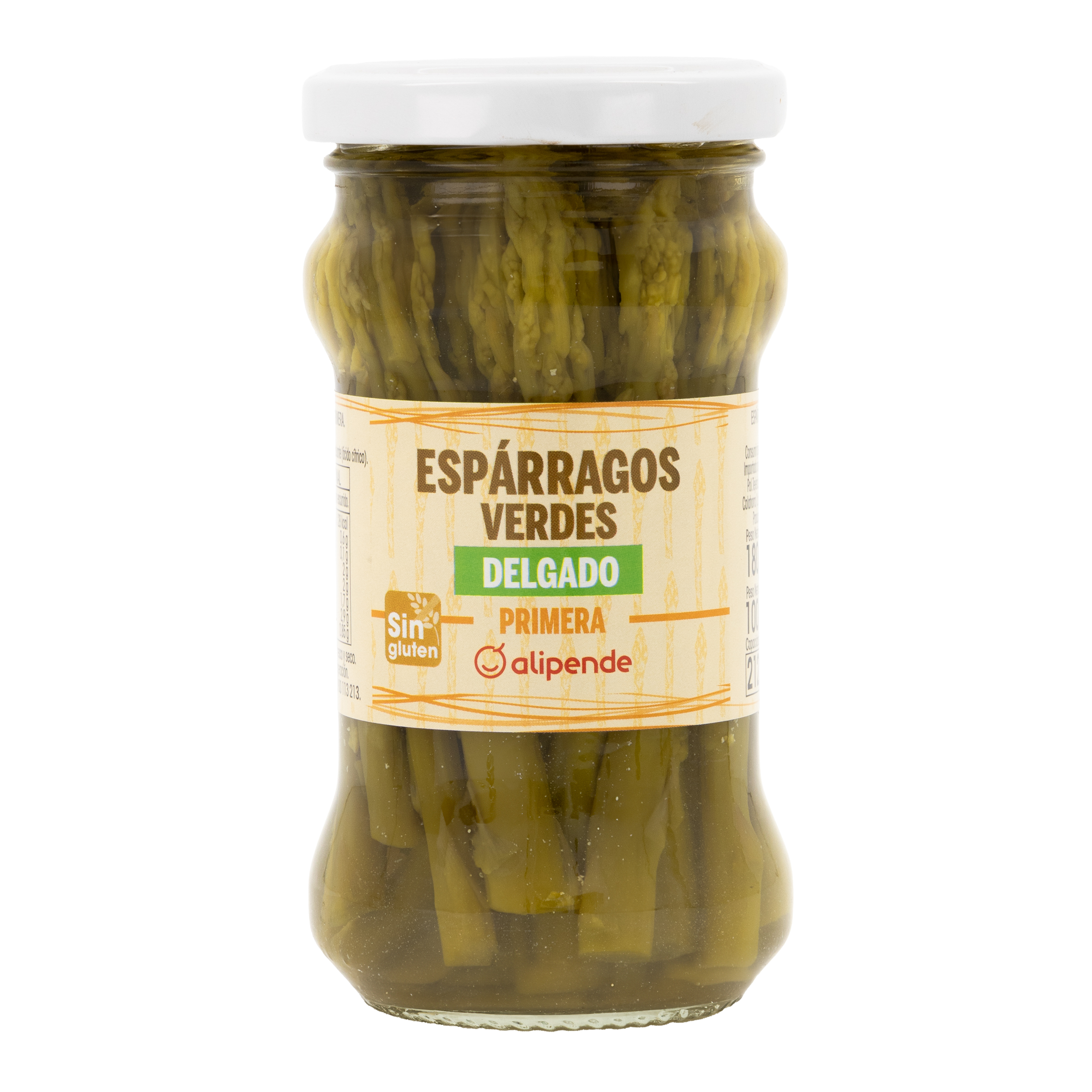 Espárragos verdes calibre delgado Alipende 100g