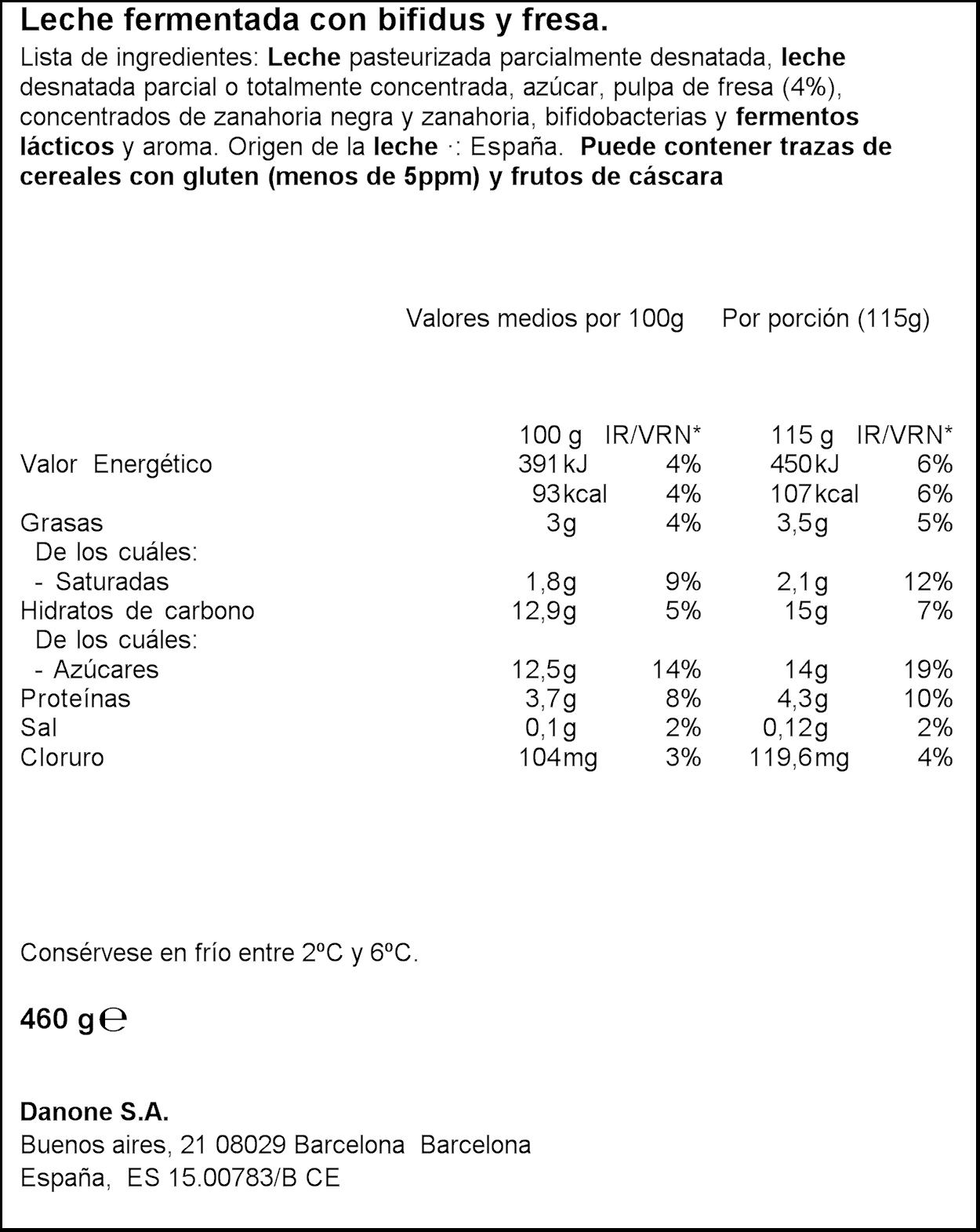 Bífidus Activia cremoso pack 4 fresa