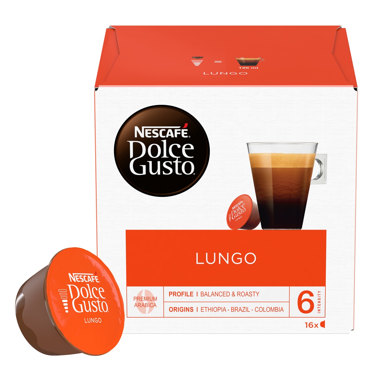 Café nescafé Dolce Gusto 16 cápsulas lungo intensidad 6 Ahorramas