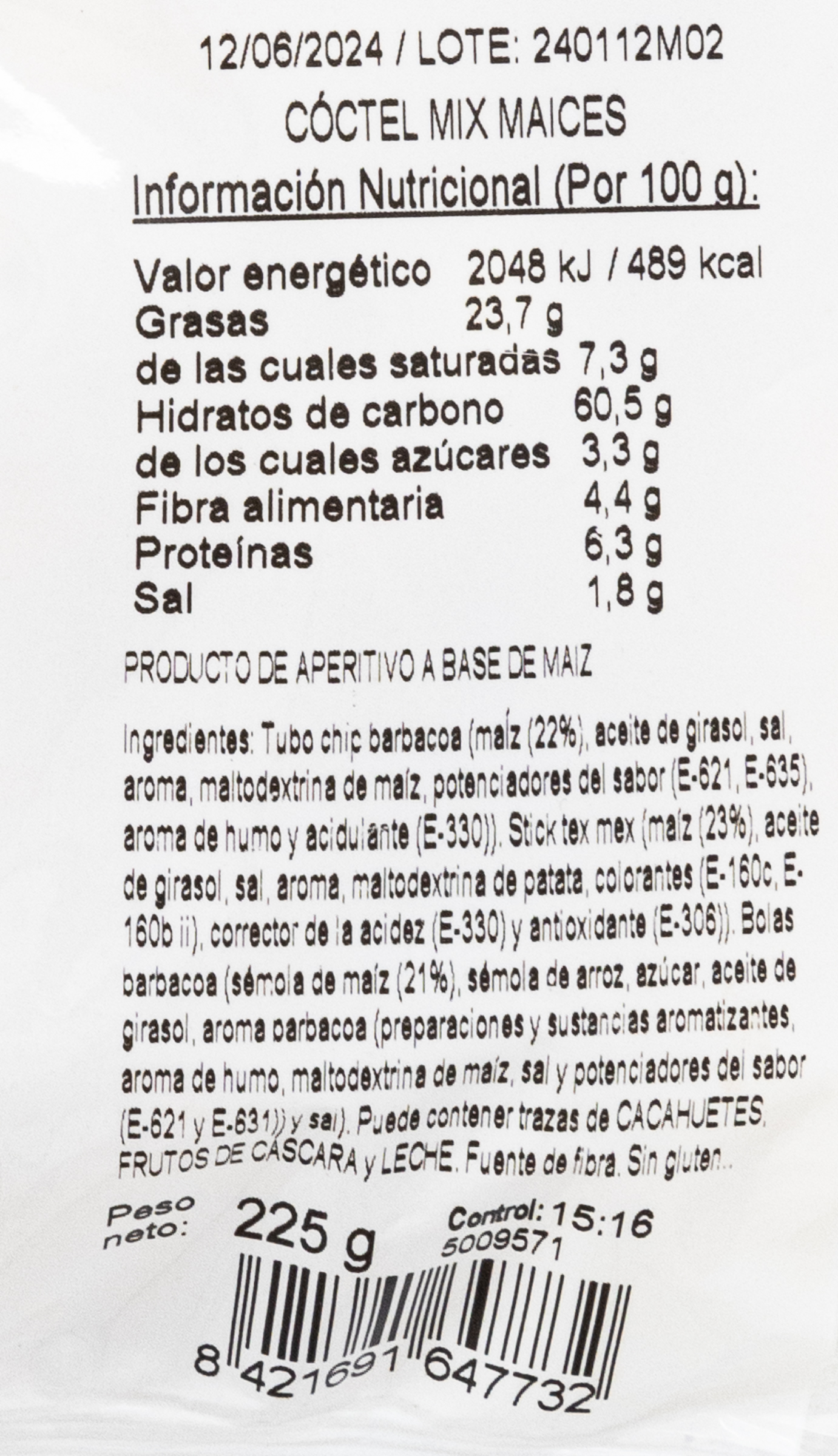 Cóctel de frutos secos mix Alipende 225g