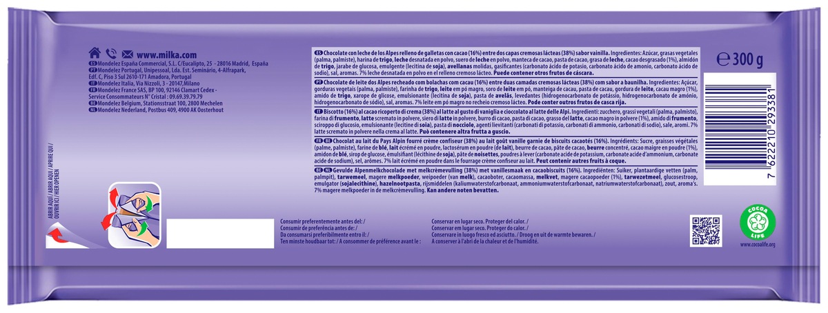 Chocolate con Oreo mmmax Milka 300g