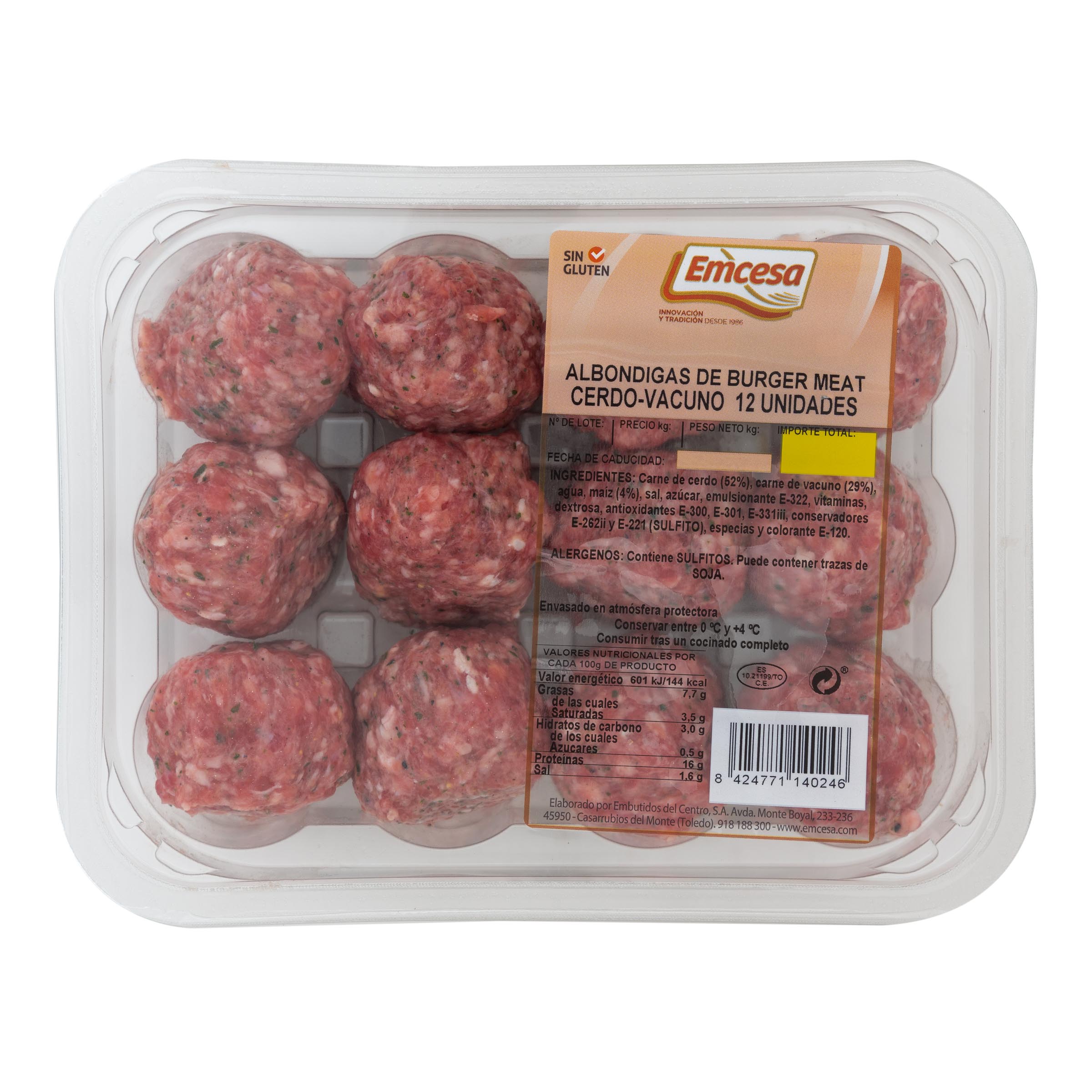 Albóndigas de cerdo y vacuno Emcesa 480g