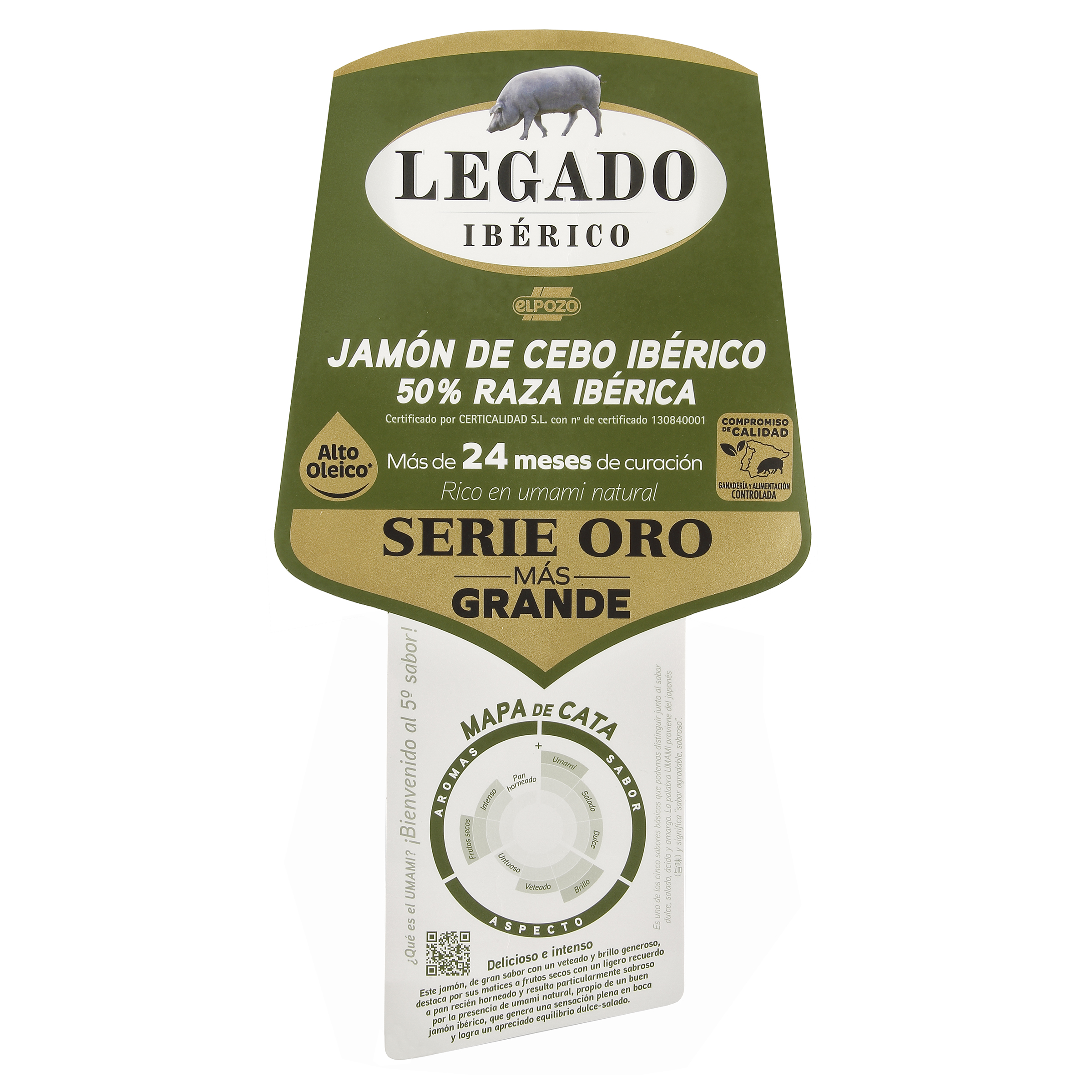 Jamón de cebo 50% raza ibérico Legado 8kg aprox