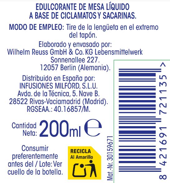 Edulcorante líquido Alipende 200ml