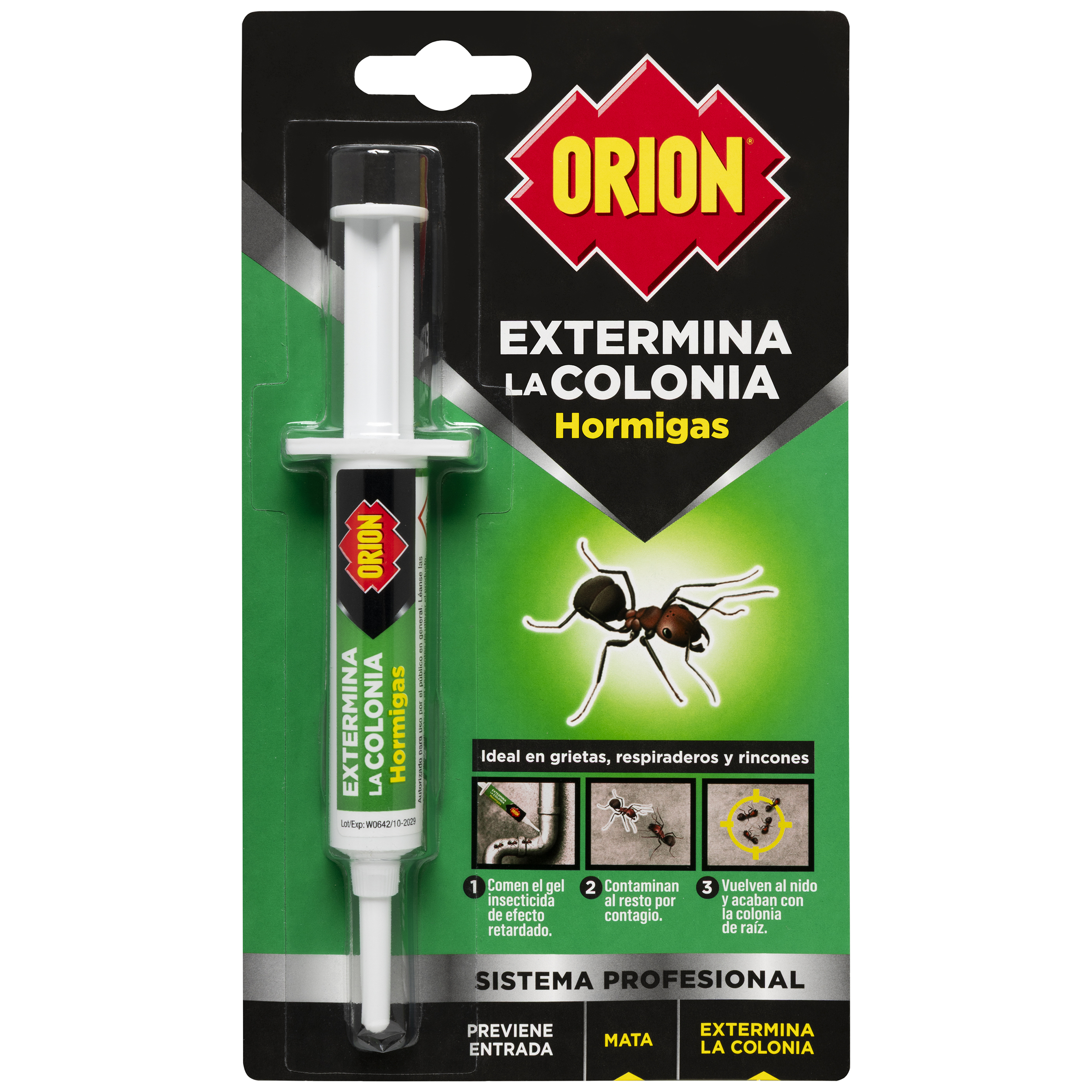 Insecticida jeringa Orion hormigas formula en gel