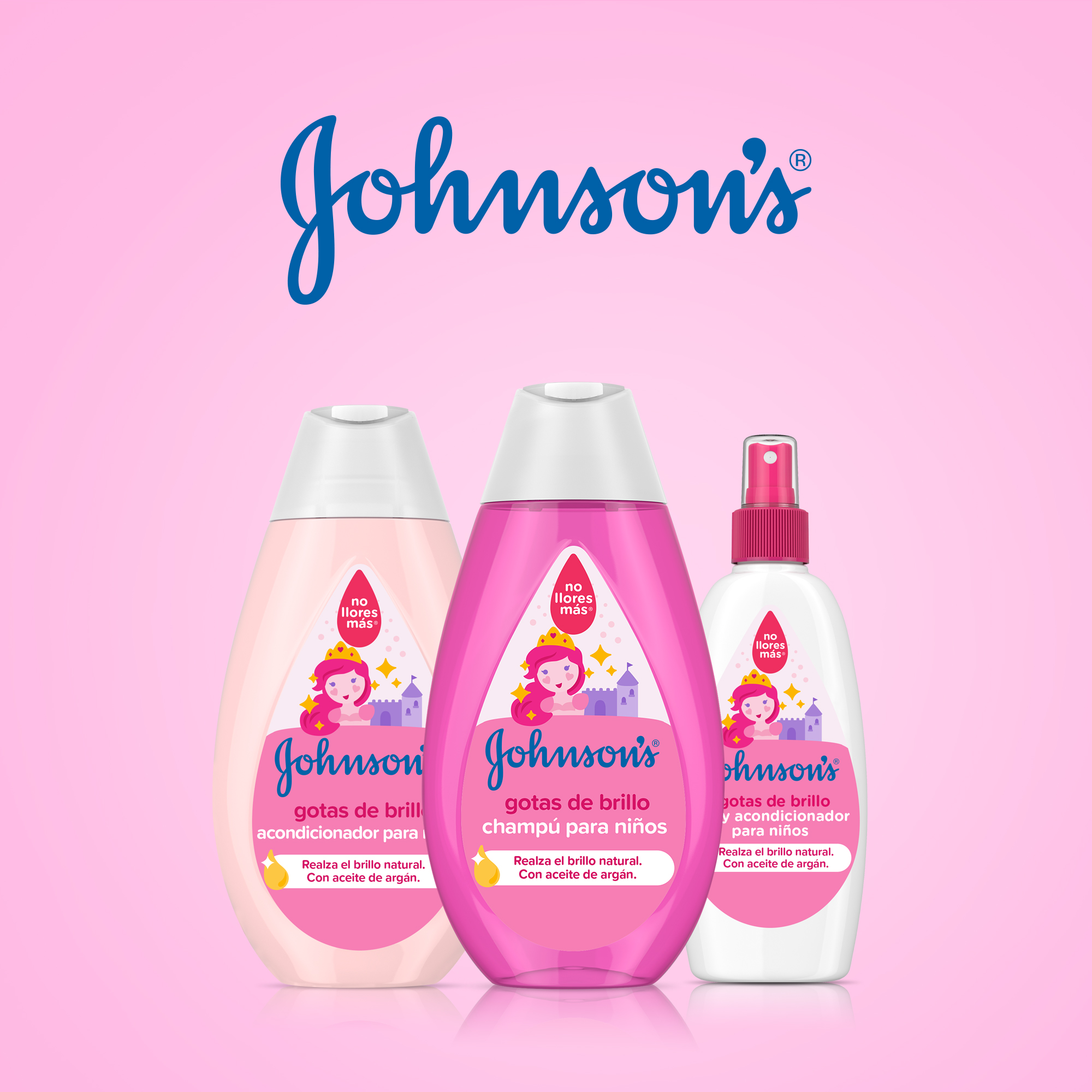 Champú infantil Johnson's 500ml gotas brillo