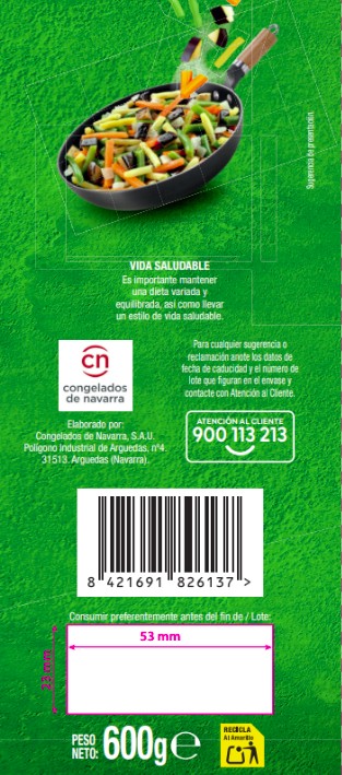 Salteado Alipende 600g verduras de primavera