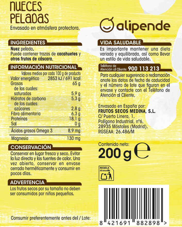 Nuez pelada Alipende 200g