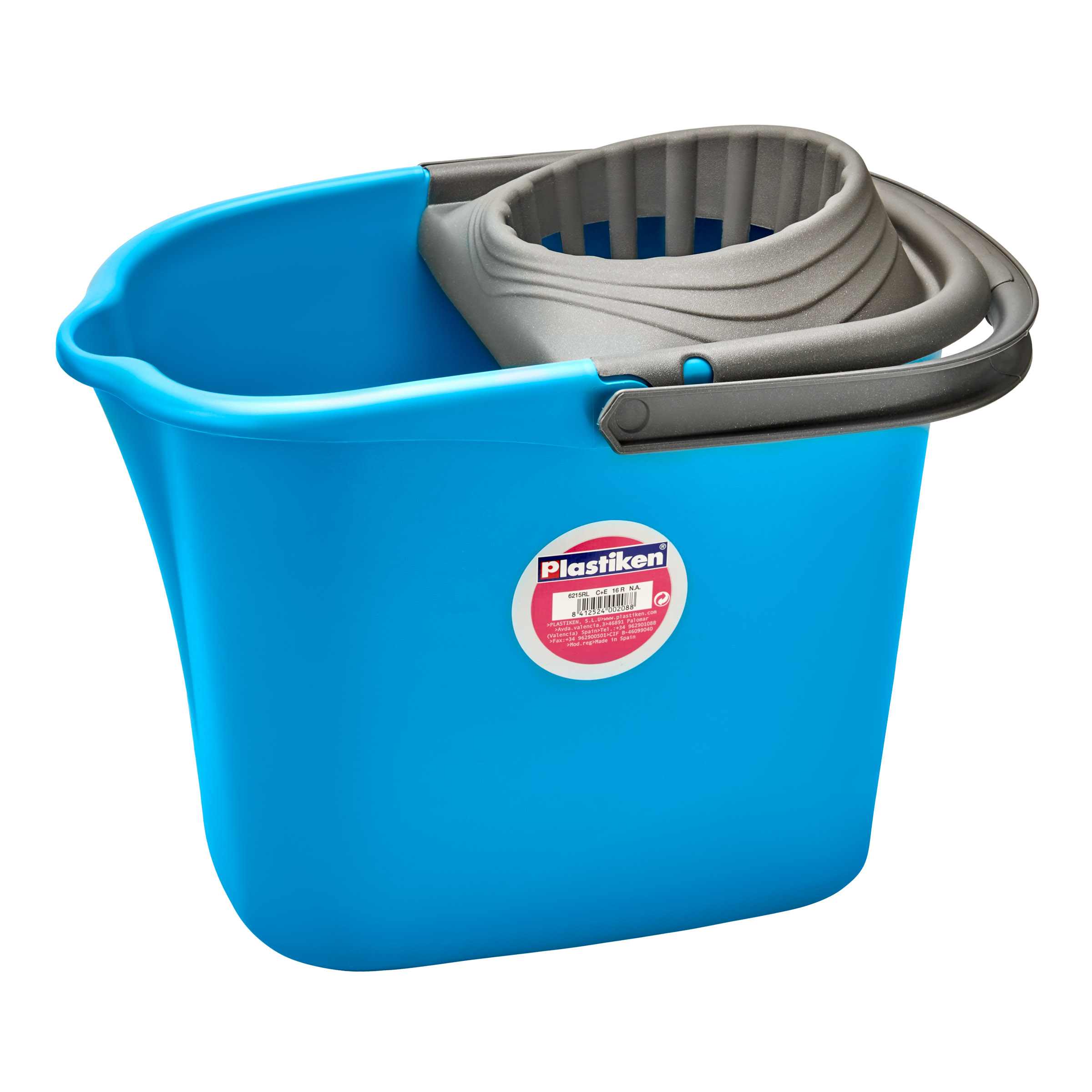 Cubo De Fregar Con Código De Color Rojo, 14 Litros - Para Limpieza Profesional, Evita Contaminación Cruzada