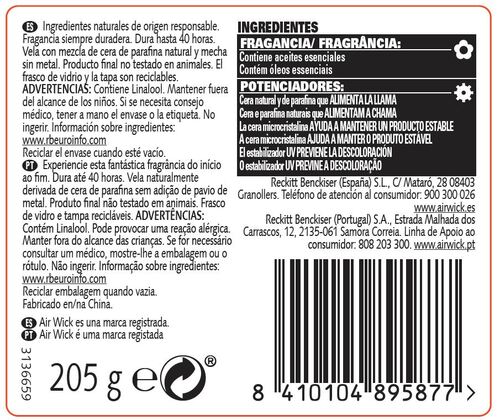 Vela Botánica 205g vainilla y magnolia
