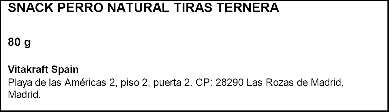 Snack de carne para perro esterilizado Vitakraft 80g