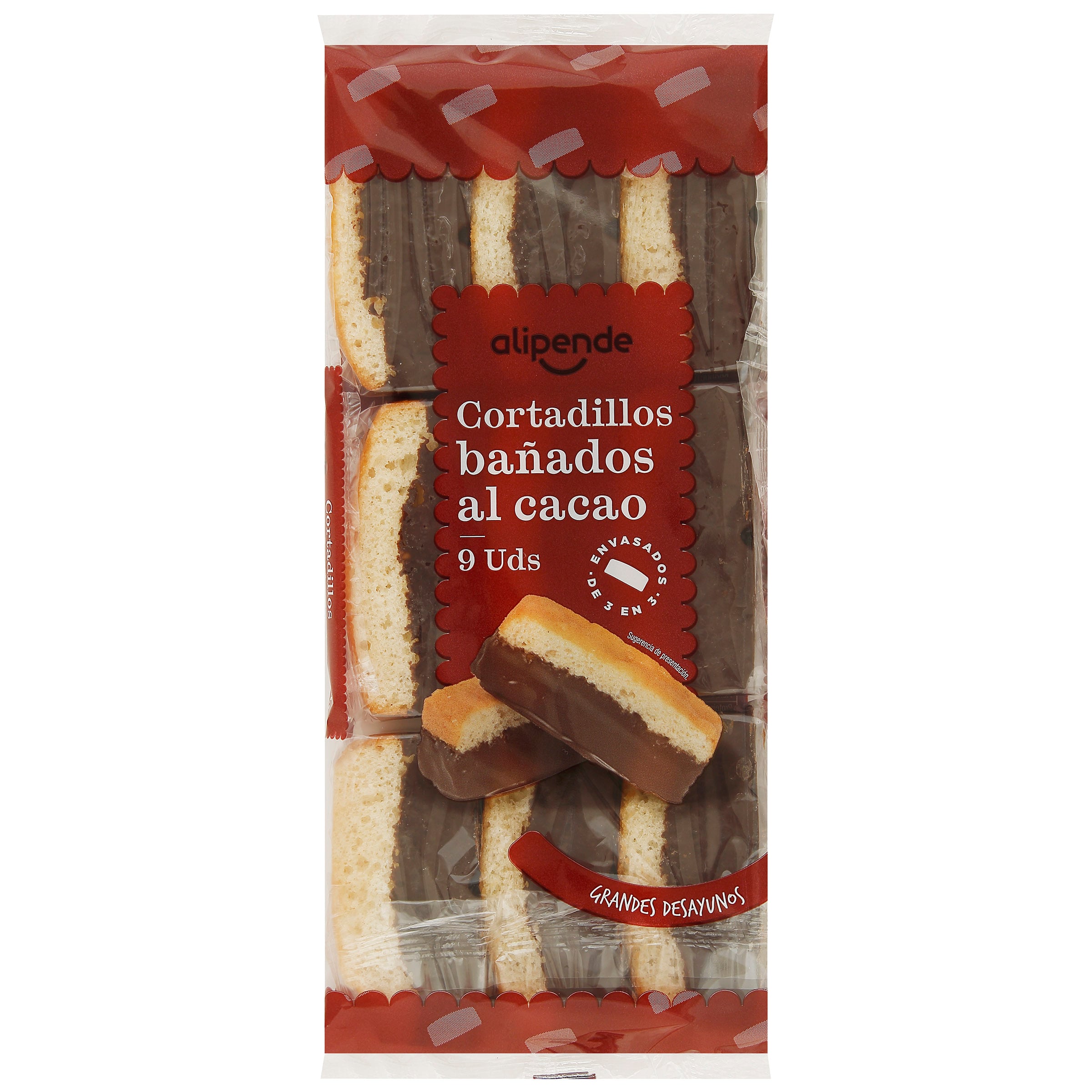 Bizcocho cortadillo Alipende baño cacao 250g