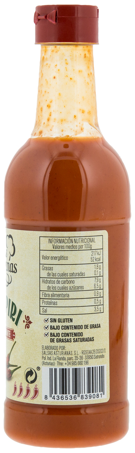 Salsa picante piri piri Salsas Asturianas 200g