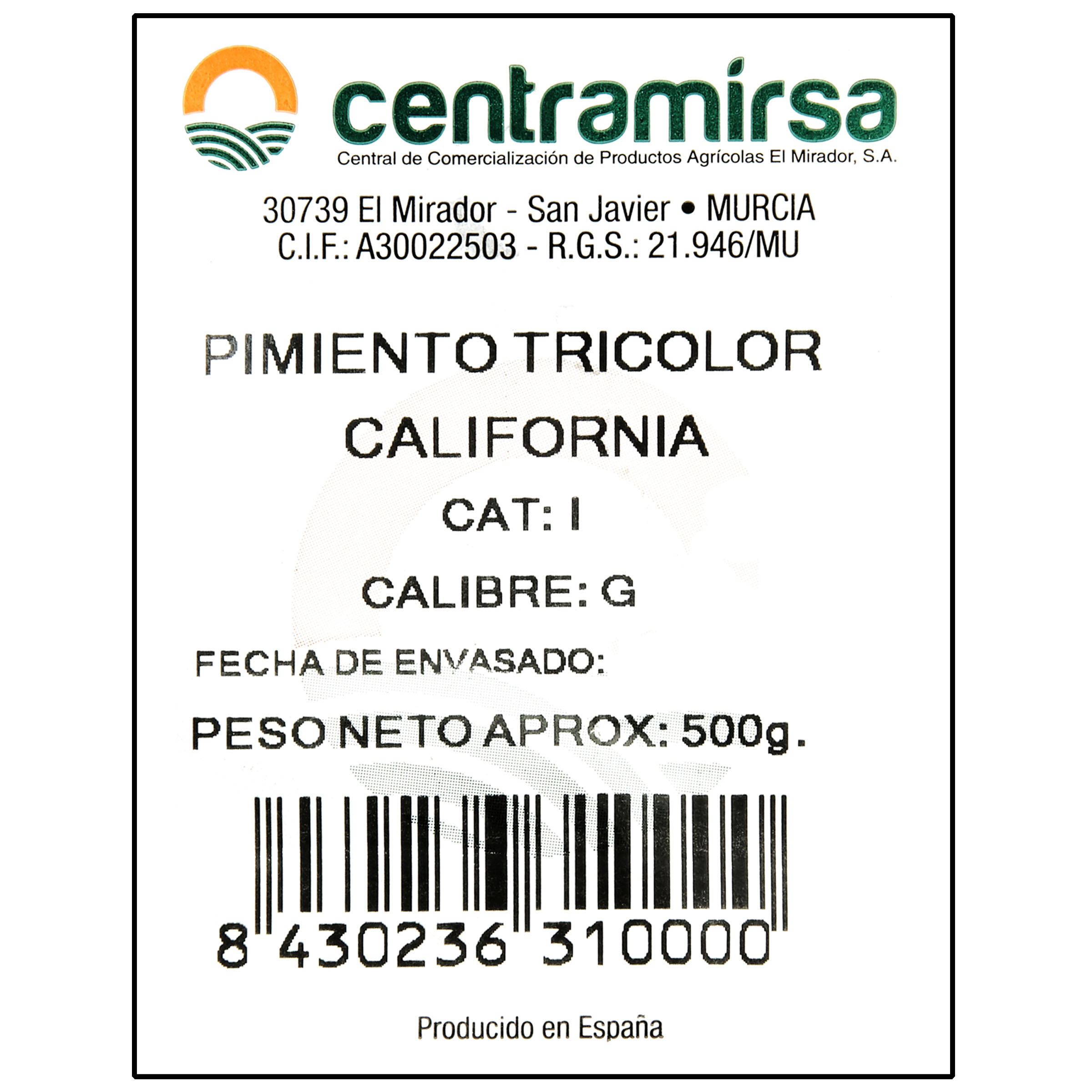Pimiento tricolor 500g
