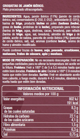 Croquetas Alipende 400g jamón ibérico