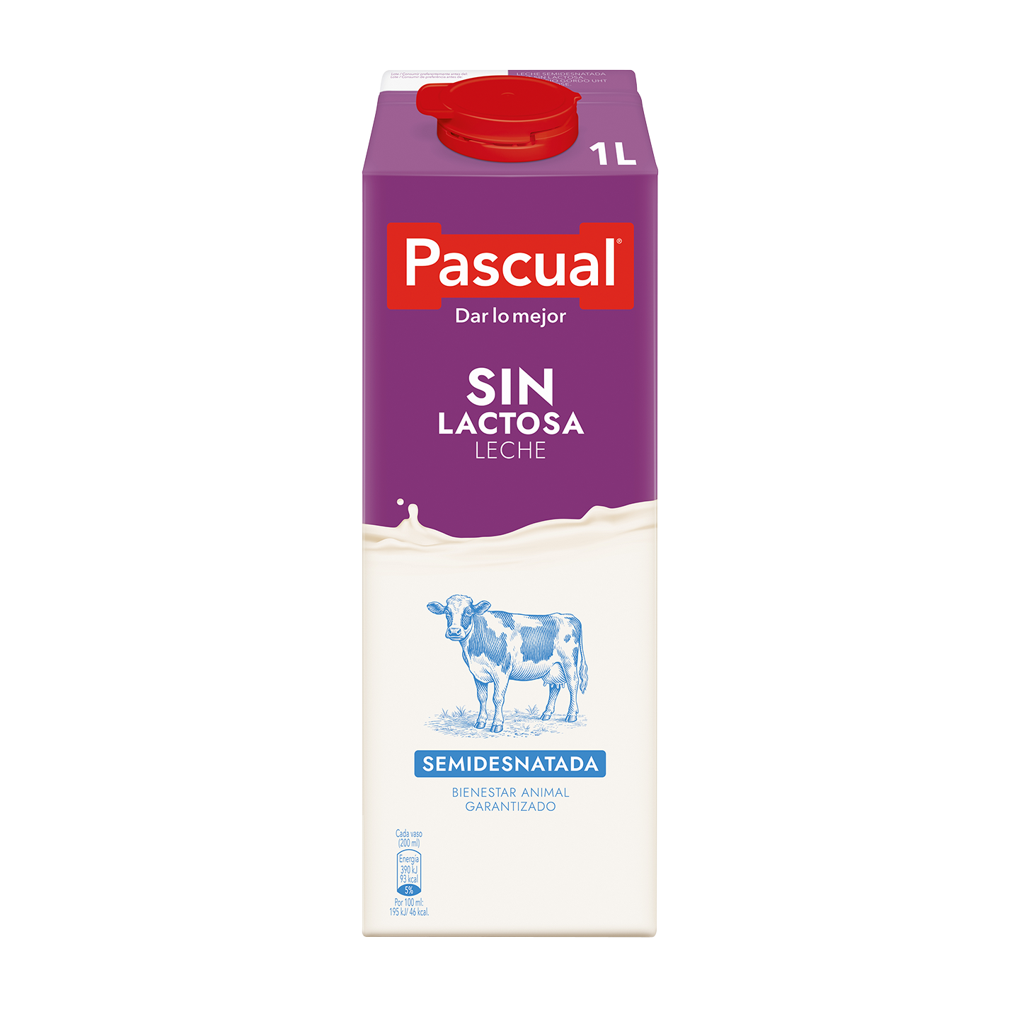 Leche sin lactosa Pascual 1l semidesnatada
