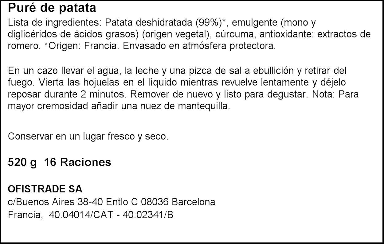 Puré de patata Mousline 460g