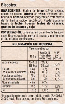 Biscote clásico Alipende 540g