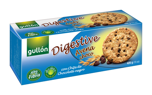 Galleta digestive con avena y chocolate negro Gullón 425g