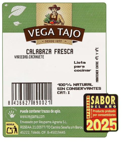 Calabaza Troceada Bandeja 500g