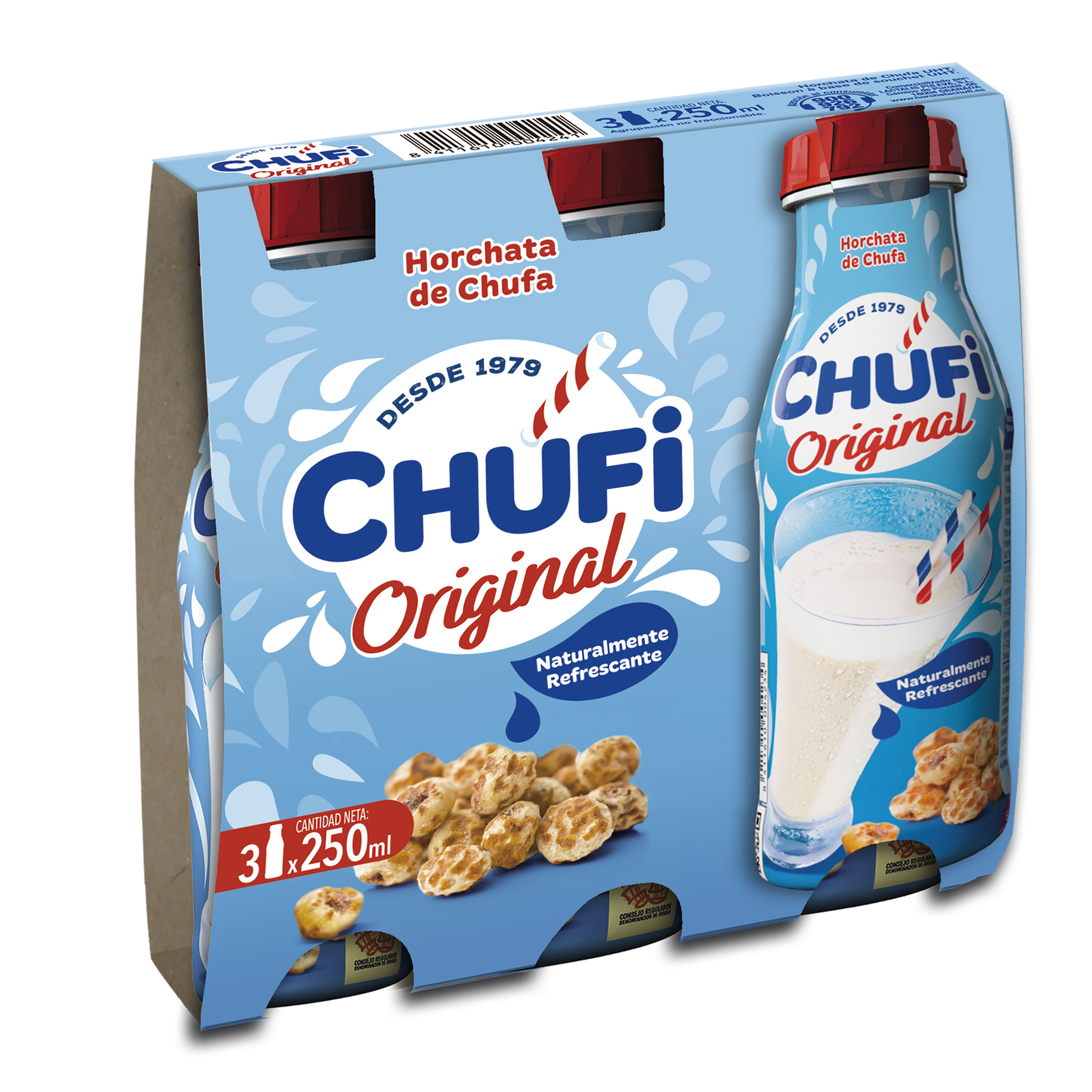 Horchata de chufa Chufi Original en pack de 3x250 ml