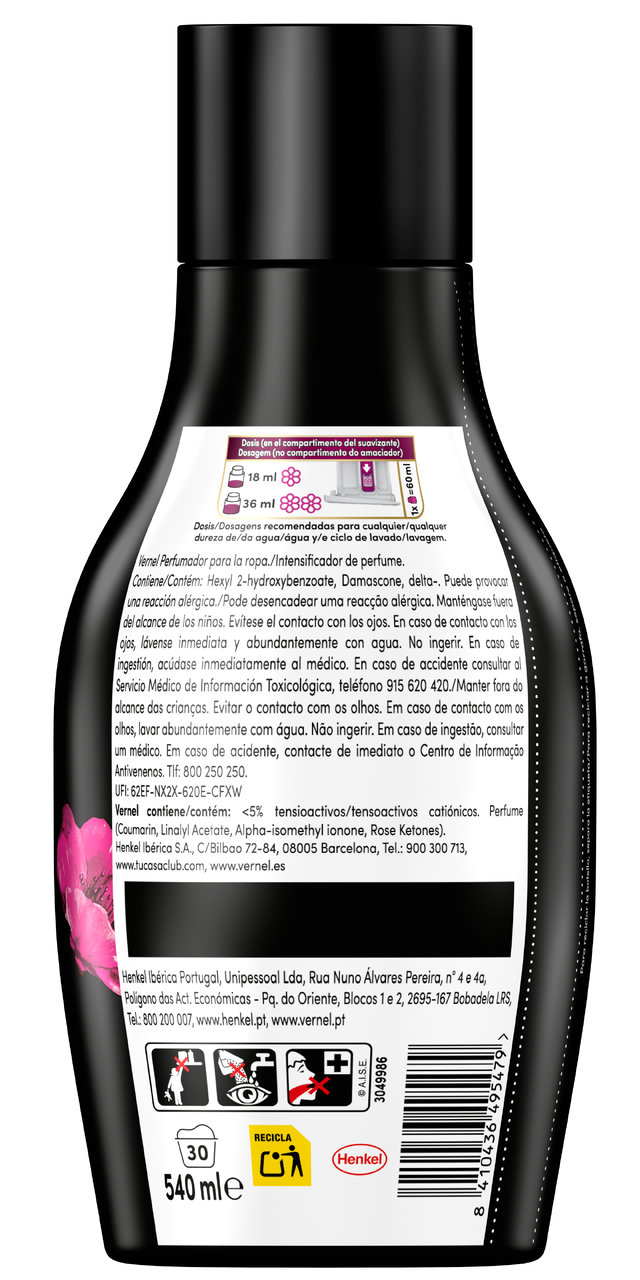 Perfumador ropa con fragancia floral Vernel 30 lavados Cherry Blossom