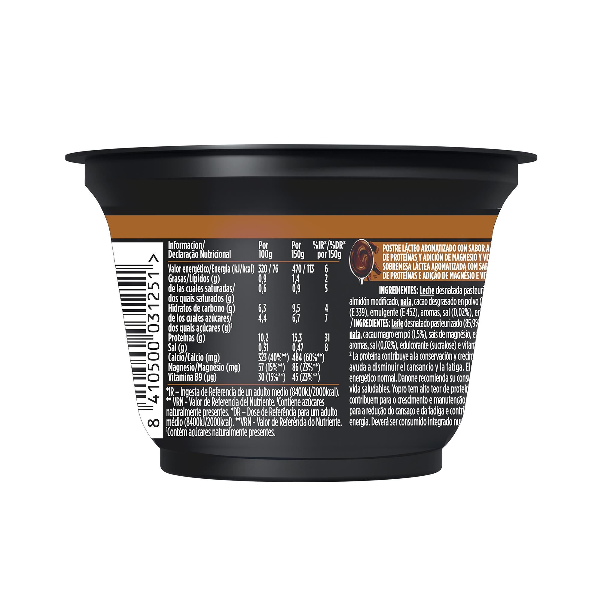 Pudding protein yopró danone chocolate con 150g