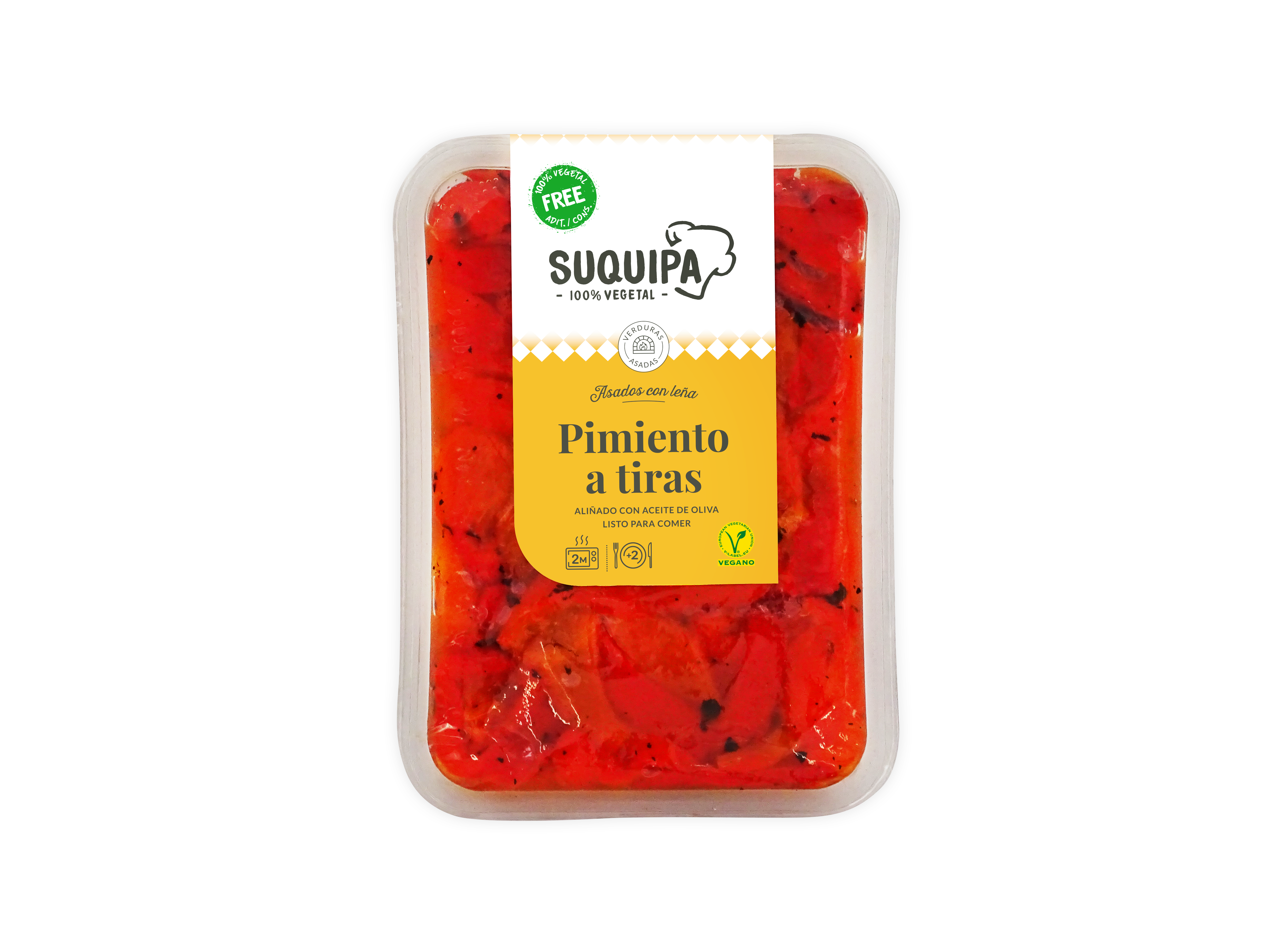 Pimientos en tiras al horno de leña Suquipa 250g