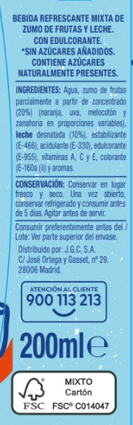 Fruta con leche mediterráneo Alipende pack 6