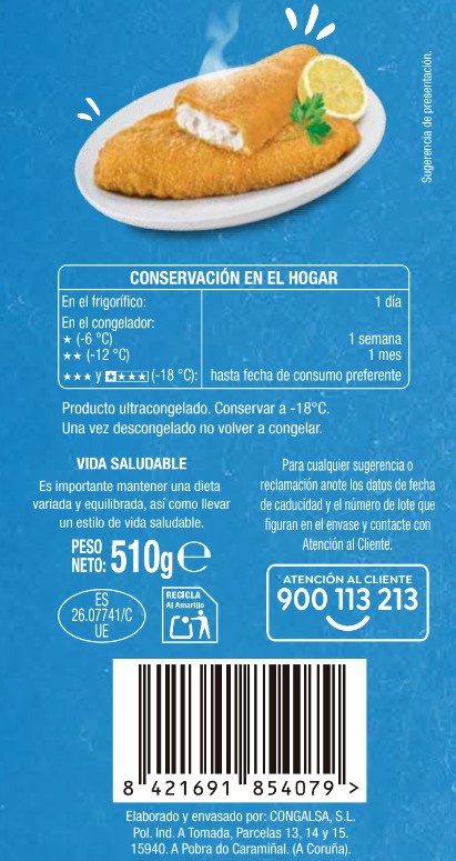 Merluza Empanada Alipende 510G