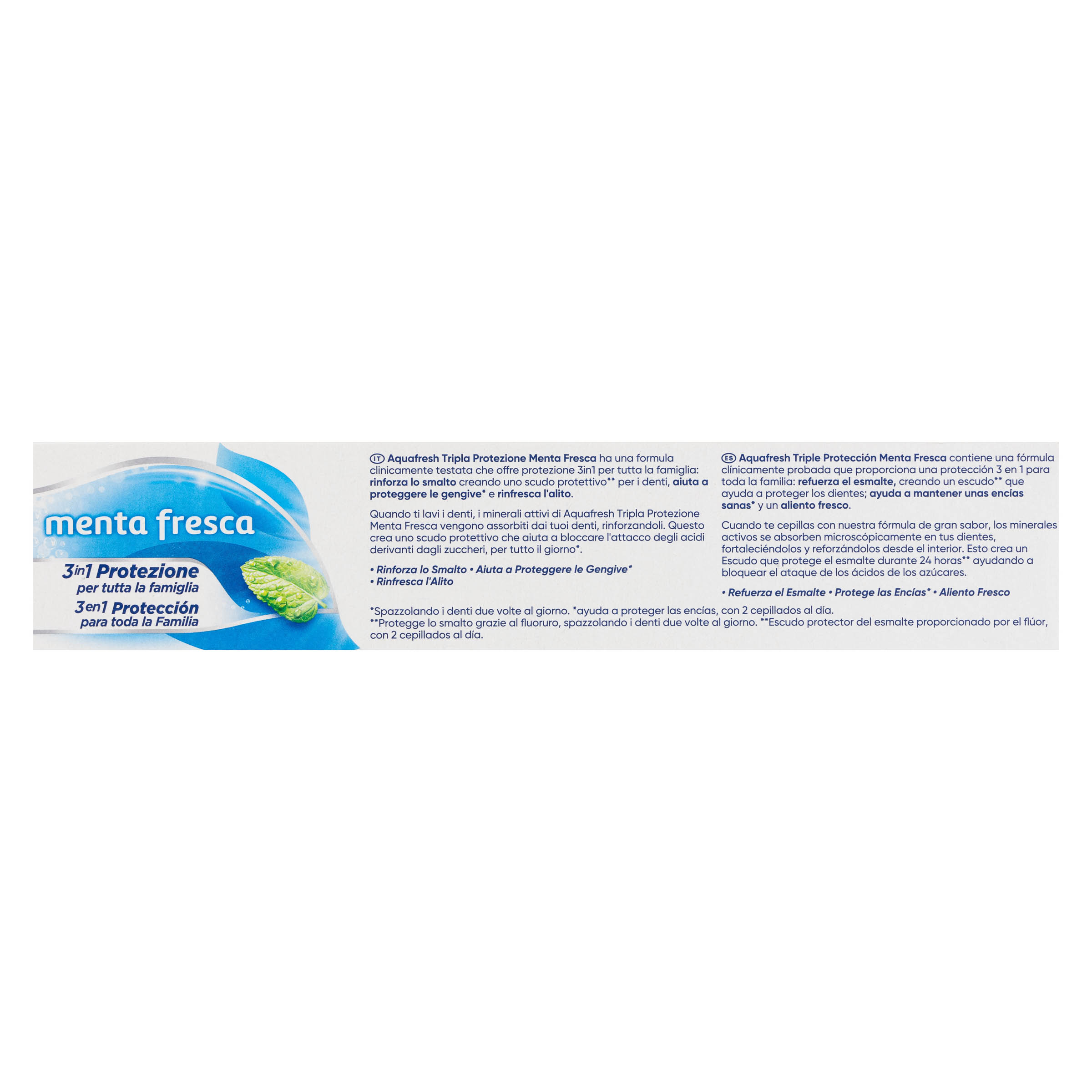 bomba de pasta de dientes aquafresh