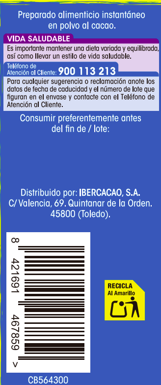 Cacao instantáneo sin gluten Alipende 1kg