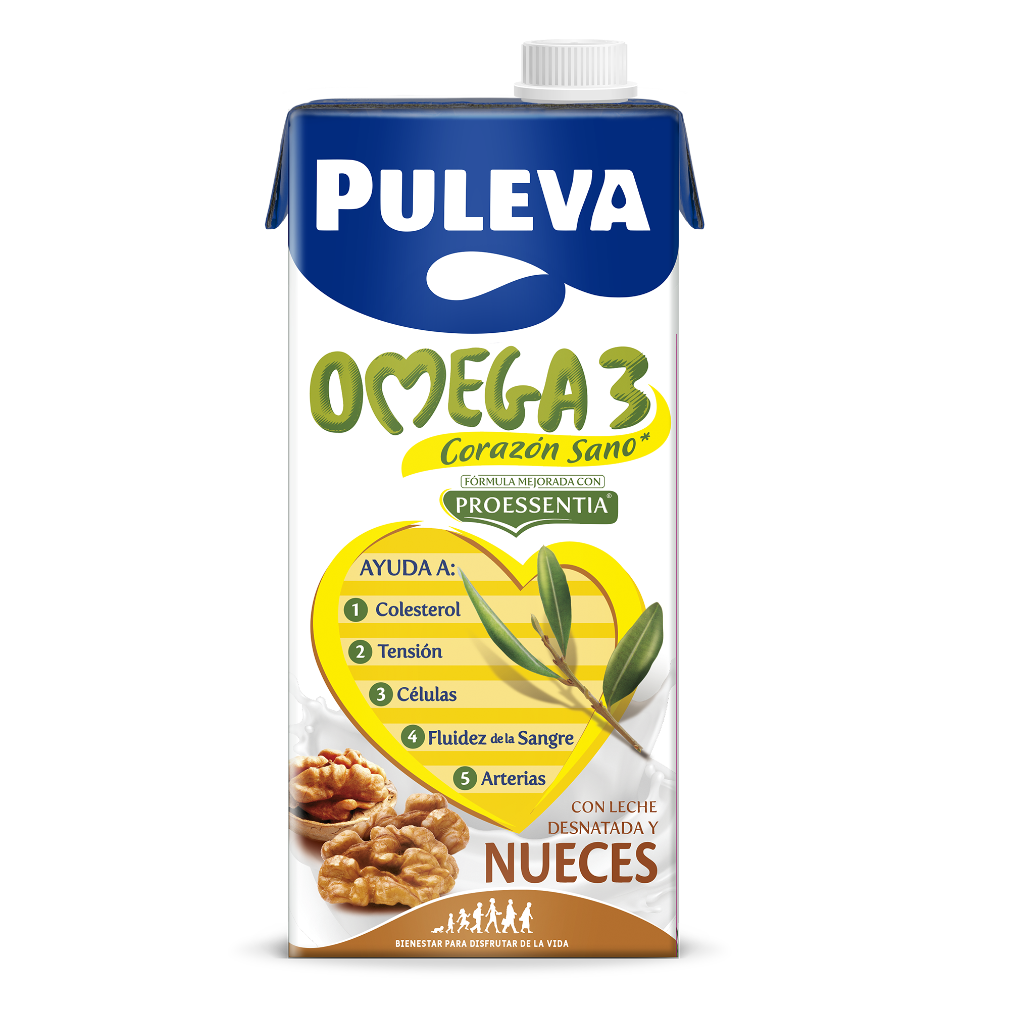 Bebida láctea Puleva omega3 1l nueces