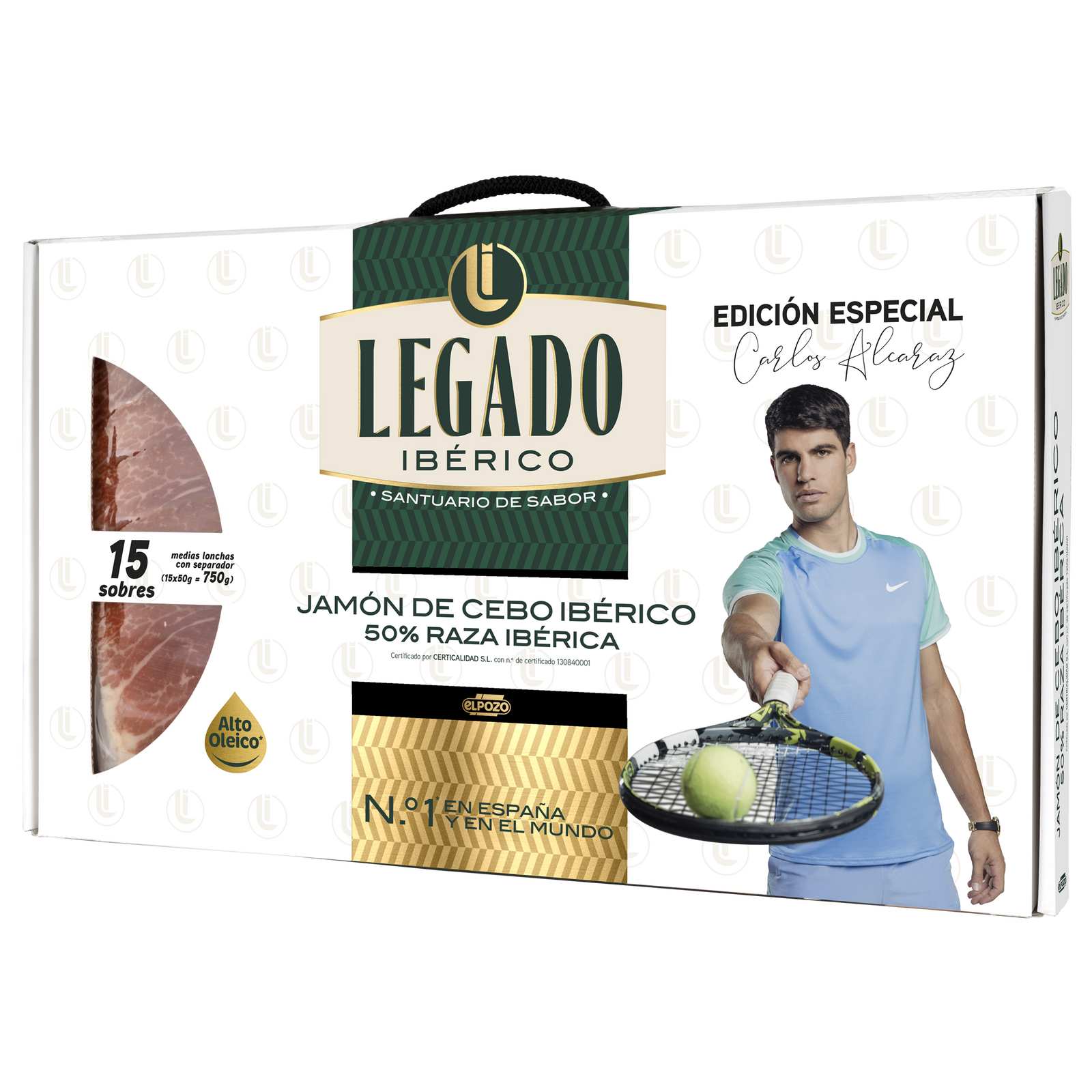Maletín Jamón Cebo Ibérico 50% Legado 15X50G