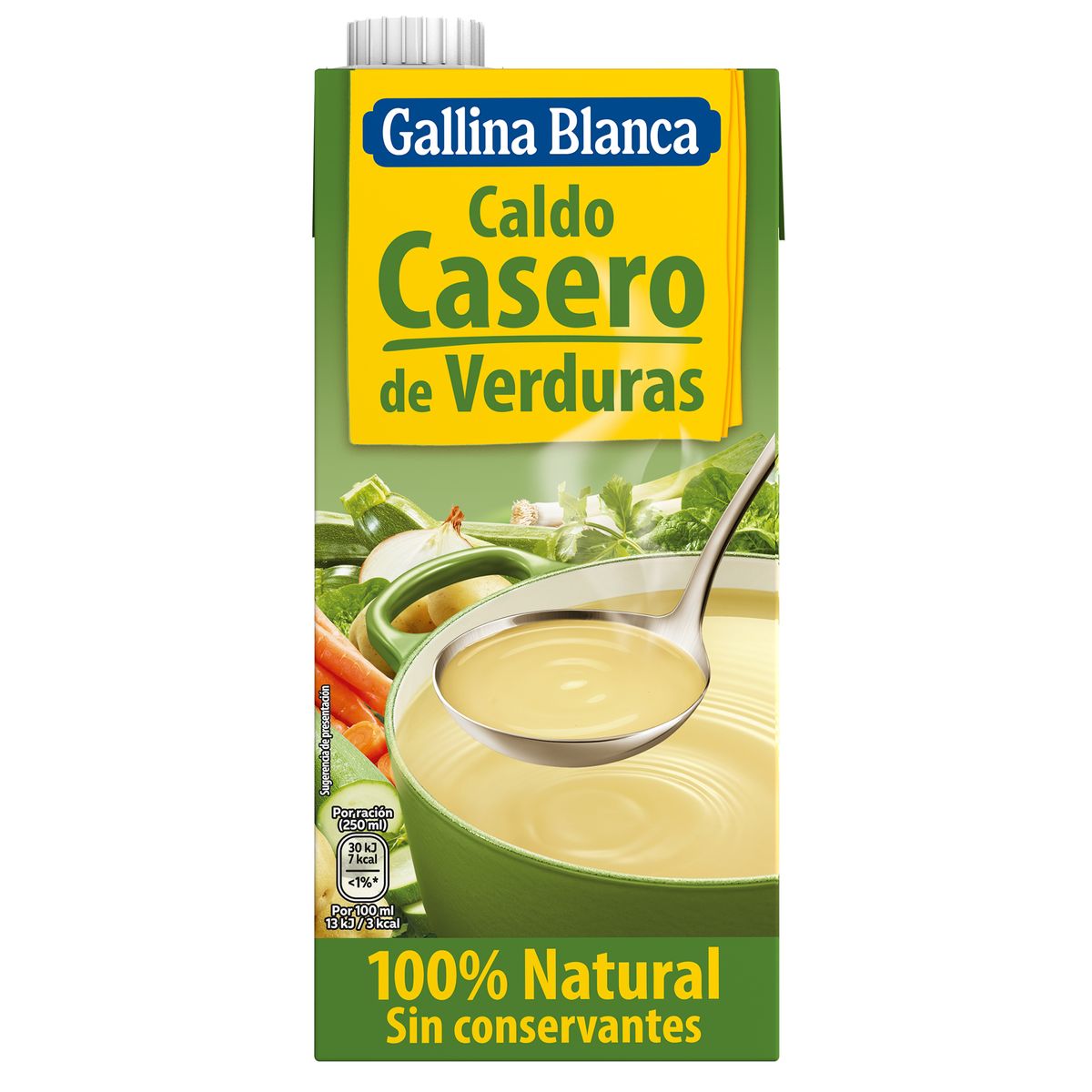 Caldo casero Gallina Blanca 1l verduras 100% natural