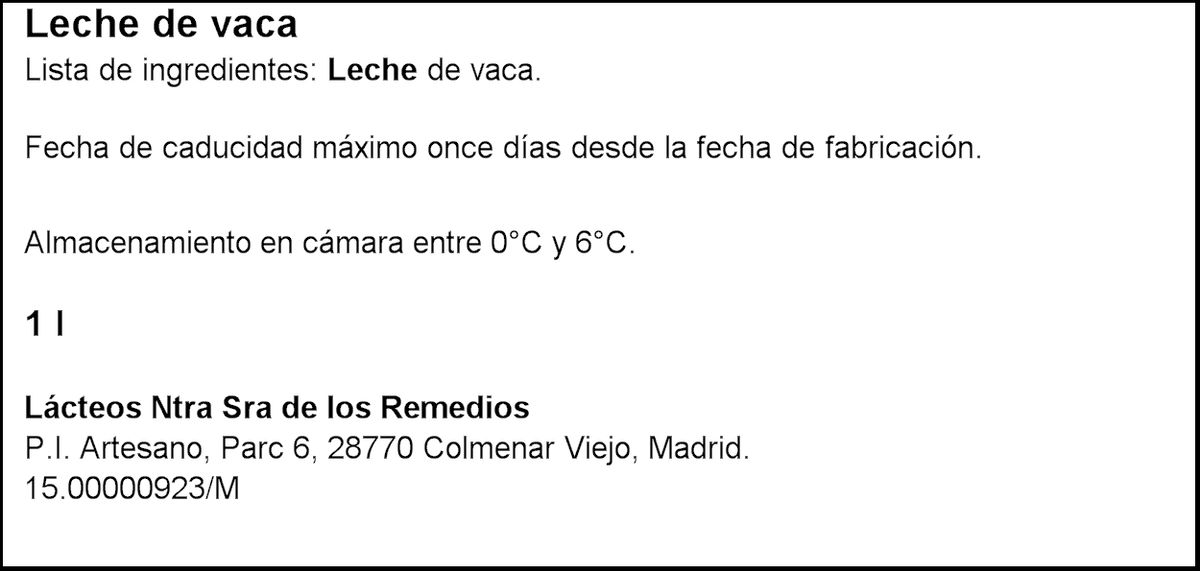 Leche fresca La Colmenareña 1l entera