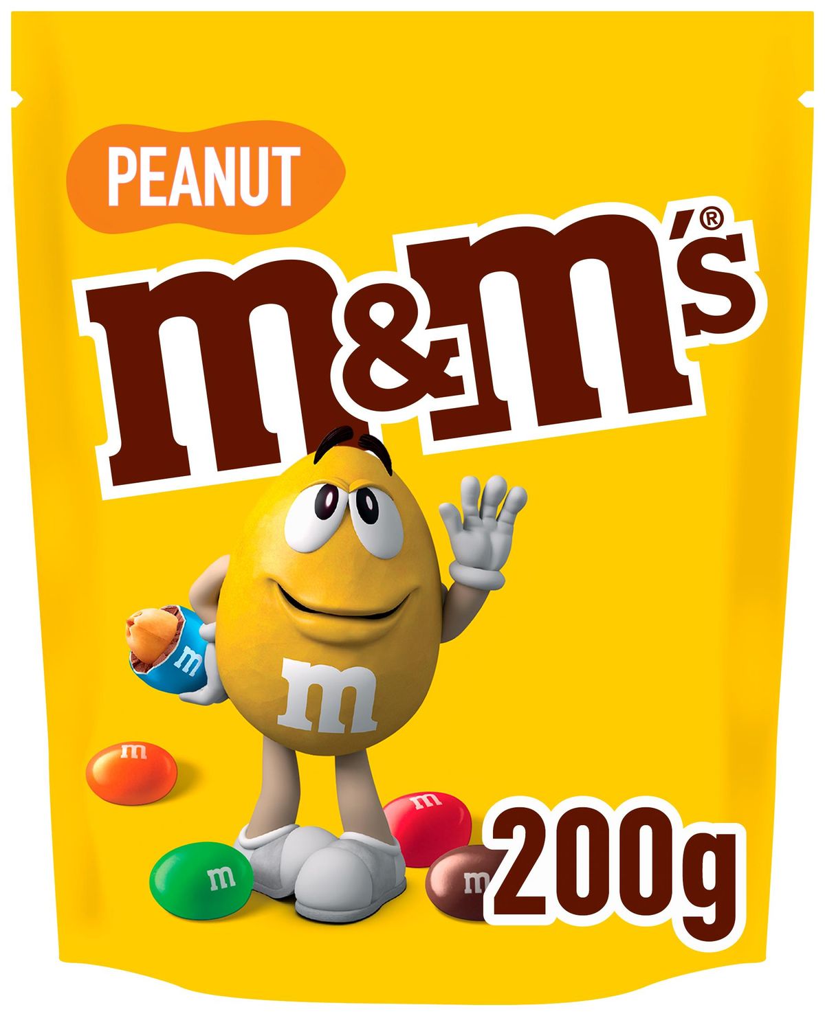 Chocolatina de chocolate con leche y rellenos de cacahuete M&M's 200g