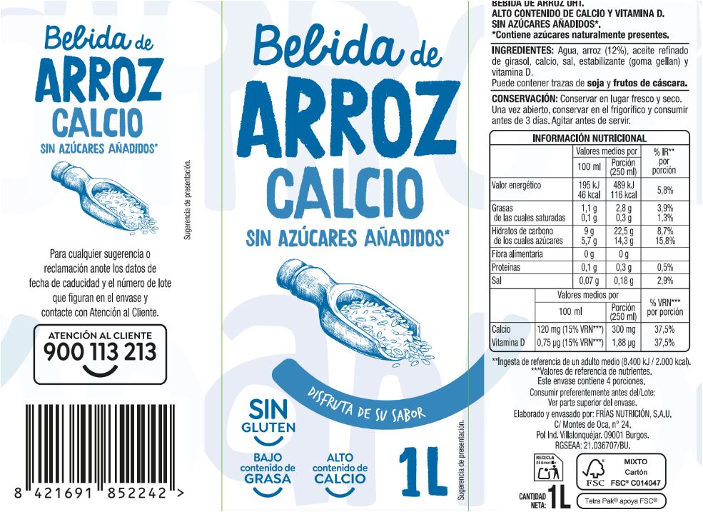 Bebida arroz Alipende 1 litro