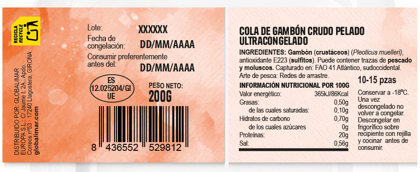 Cola de gambón crudo pelado 200g