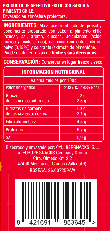 Nachos sabor a chili Alipende 150g