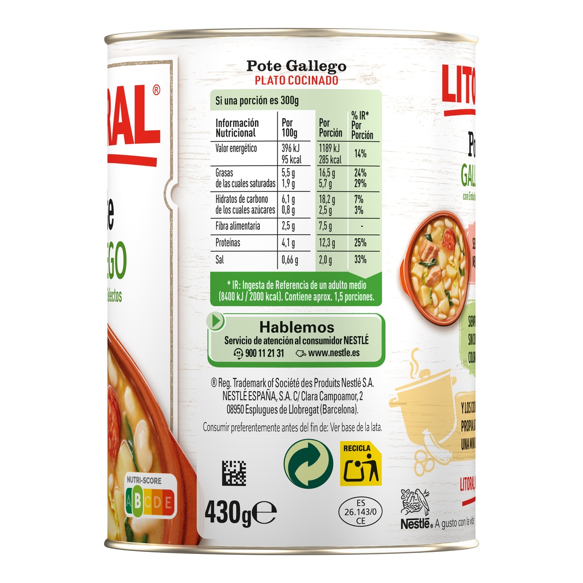 Pote gallego Litoral 430g
