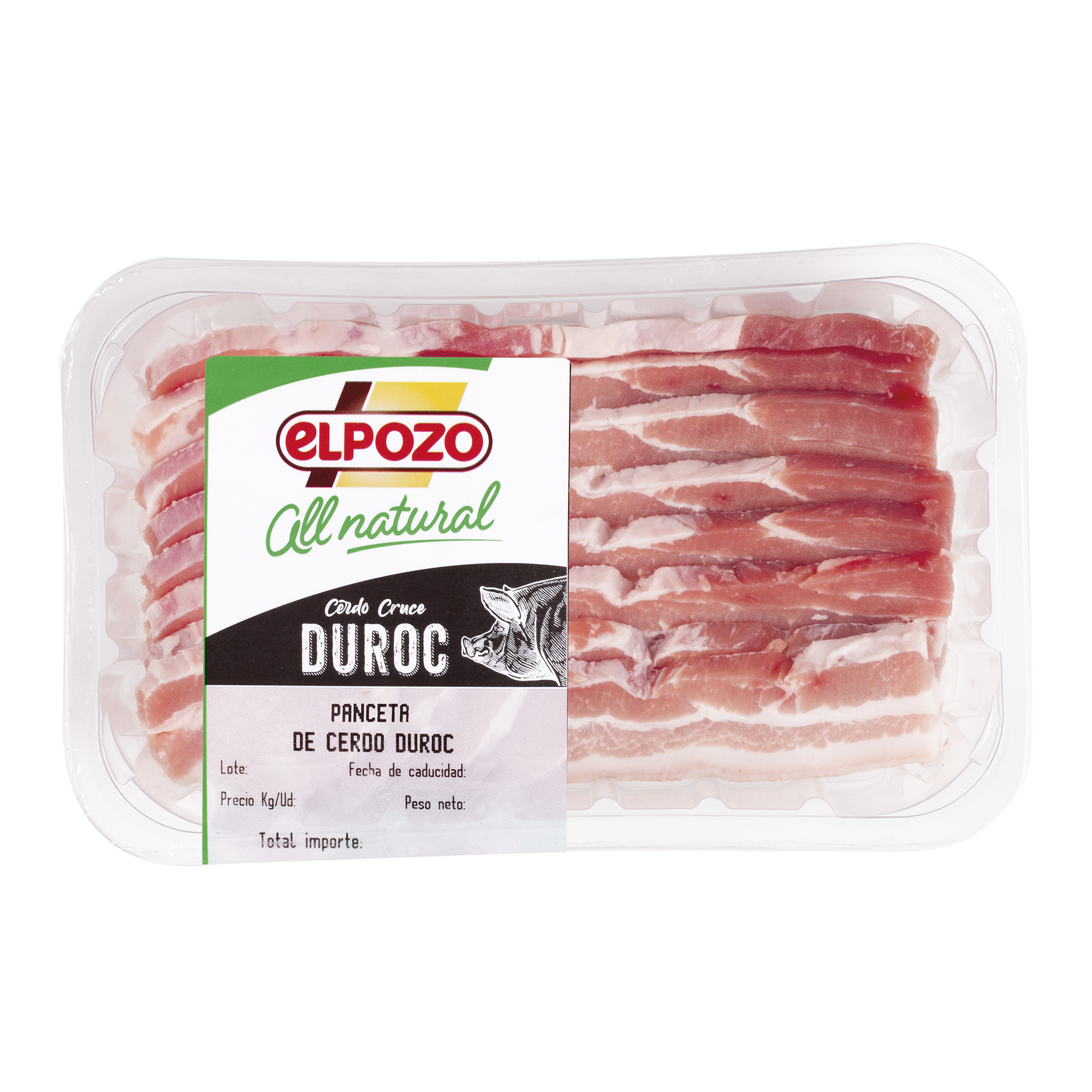 Filete de panceta de cerdo duroc ElPozo 500g aproximadamente