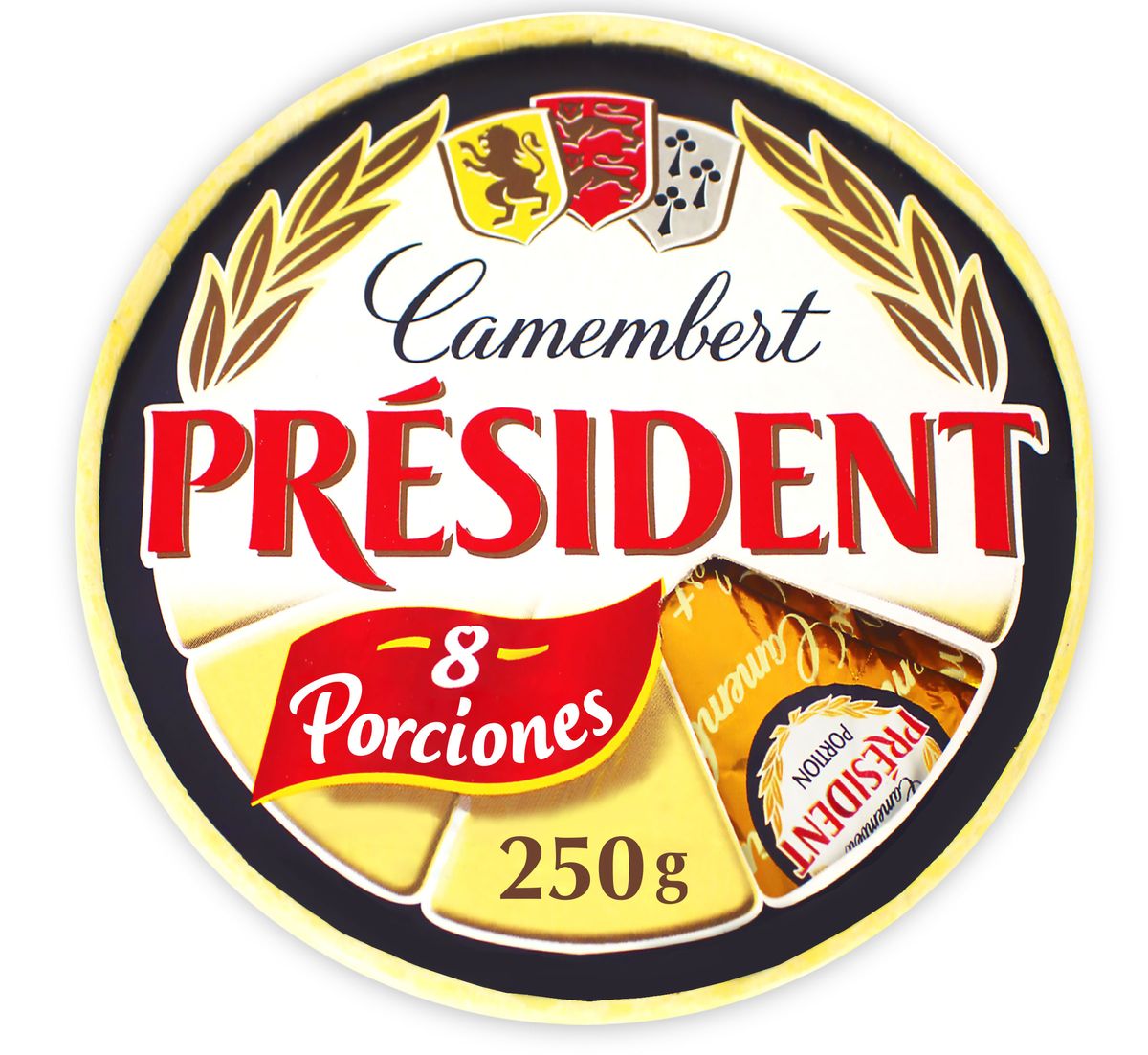 Queso camembert en porciones Président 250g
