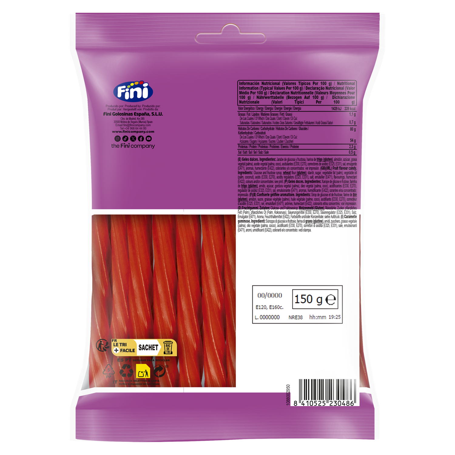 Regaliz Fini 150g torcida de fresa