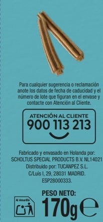 Snack higiene dental perro Meque pollo 170g